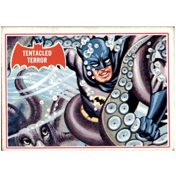 Tentacled Terror, Red Bat, Batman Puzzle Cards, 1966 National Periodical Publications