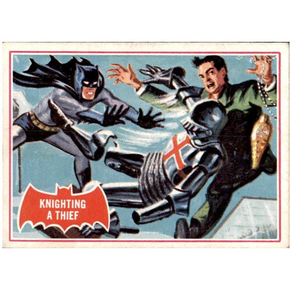 Knighting A Thief, Red Bat, Batman Puzzle Cards, 1966 National Periodical Publications