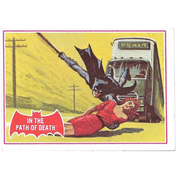 In the Path of Death, Red Bat, Batman Puzzle Cards, 1966 National Periodical Publications