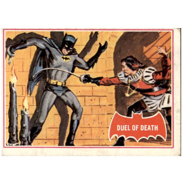 Duel of Death (Avg), Red Bat, Batman Puzzle Cards, 1966 National Periodical Publications