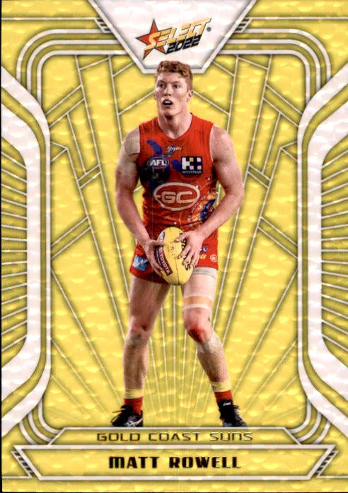 Matt Rowell, Fractured Acid Yellow, 2022 Select AFL Footy Stars Jumbo