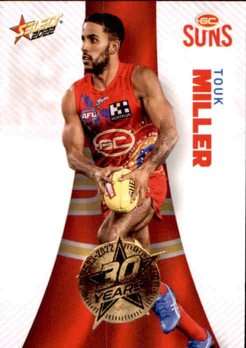 Touk Miller, 30 Years Gold Seal, 2022 Select AFL Footy Stars