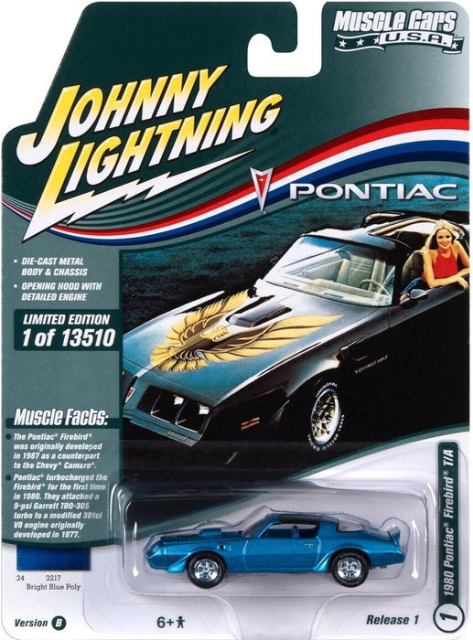 Johnny Lightning 1980 Pontiac Firebird T/A, Ver B, 1:64 Scale Diecast Vehicle