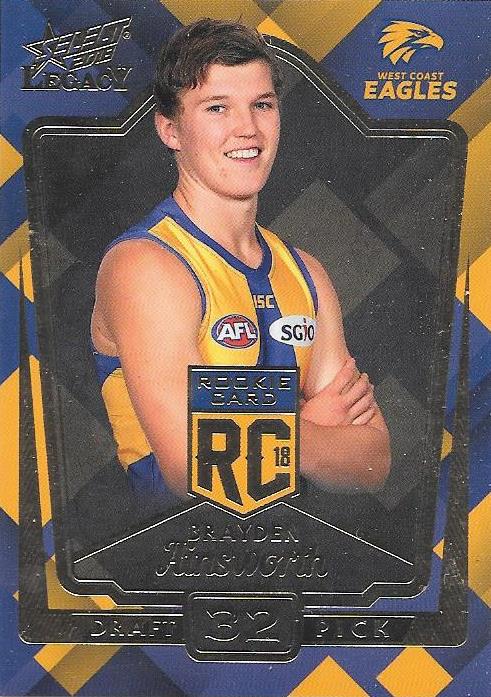 Brayden Ainsworth, Rookies RC, 2018 Select AFL Legacy