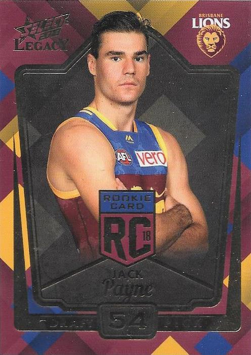 Jack Payne, Rookies RC, 2018 Select AFL Legacy