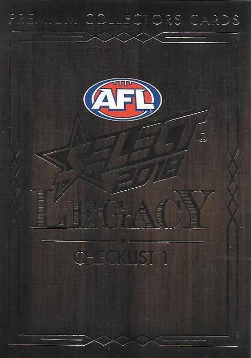 2018 Select AFL Legacy Base Set of 220 cards