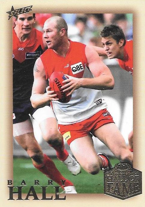 Barry Hall, Hall of Fame Red Back Parallel, 2018 Select AFL Legacy