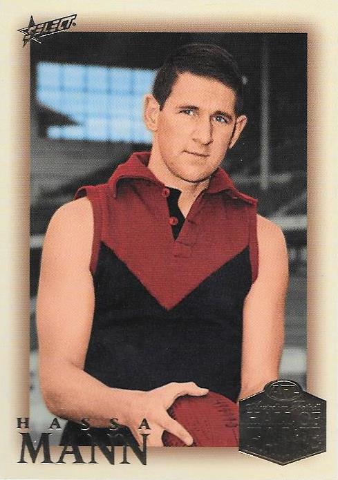Hassa Mann, Hall of Fame Red Back Parallel, 2018 Select AFL Legacy
