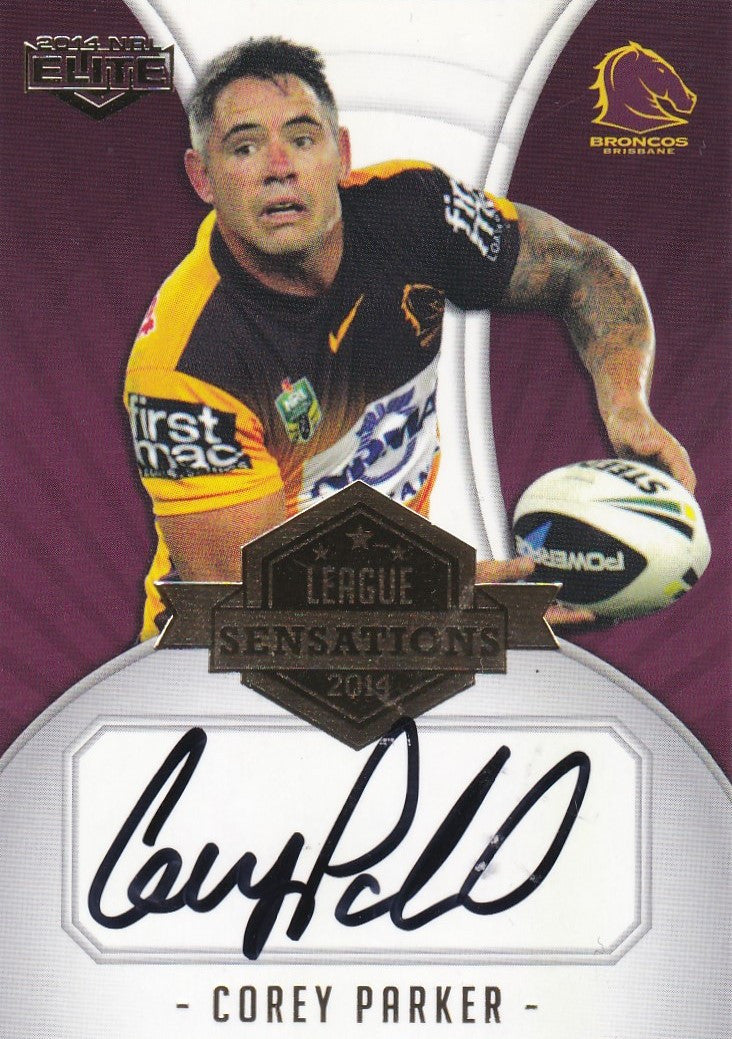Corey Parker, League Sensations Signature, 2014 ESP Elite NRL
