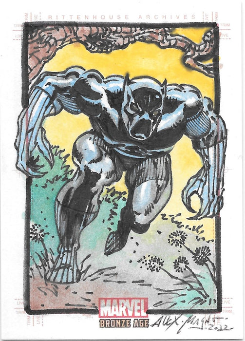 Black Panther, SketchaFEX Sketch Card, 2011 Rittenhouse Marvel Bronze Age by Alex Magno
