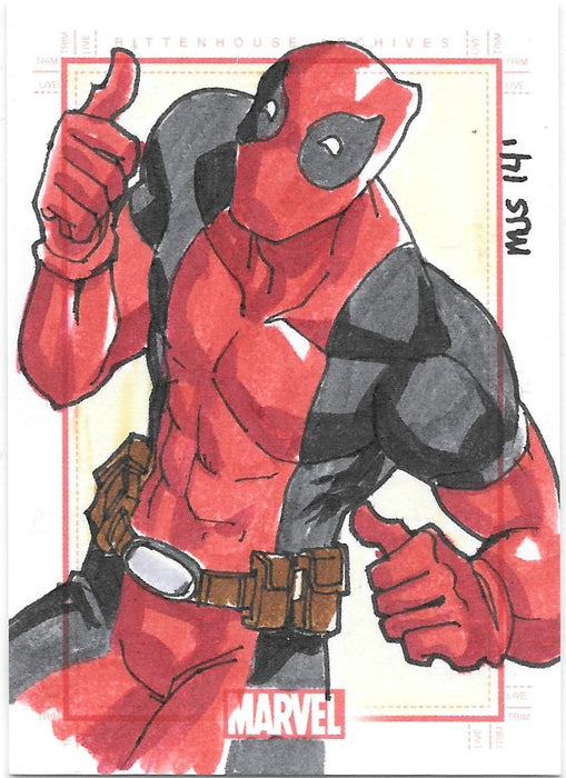 Deadpool, SketchaFEX Sketch Card, 2014 Rittenhouse Marvel 75 Years