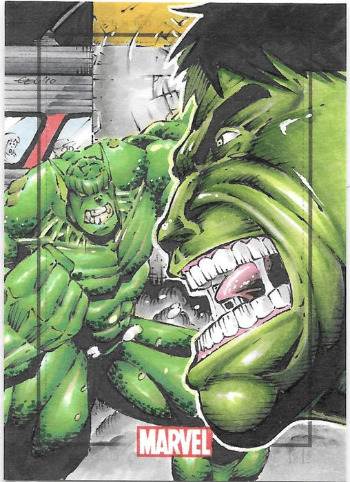 Abomination vs Hulk, SketchaFEX Sketch Card, 2010 Rittenhouse Marvel Heroes & Villains