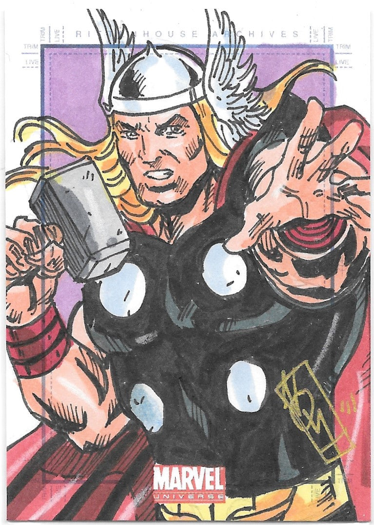 Thor, SketchaFEX Sketch Card, 2011 Rittenhouse Marvel Universe