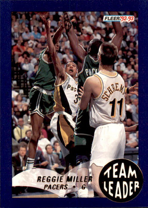 Reggie Miller, Team Leader, 1992-93 Fleer Basketball NBA