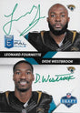 Leonard Fournette, Dede Westbrook, Pen Pals Dual Green Auto, 2017 Donruss Elite NFL