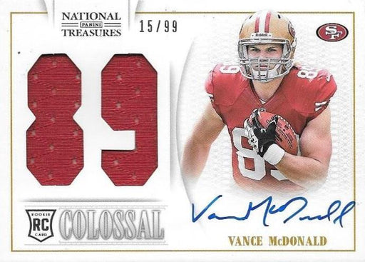 Vance McDonald, Colossal Signature, 2013 Panini National Treasures NFL