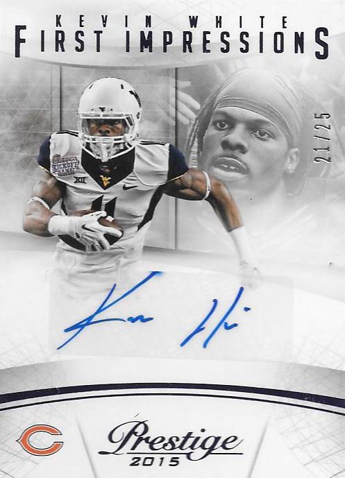 Kevin White, First Impressions Signature, 2015 Panini NFL Prestige Football