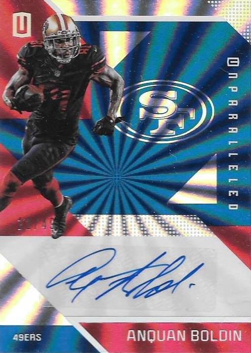 Anquan Boldin, Signature, 2016 Panini NFL Unparalleled Football