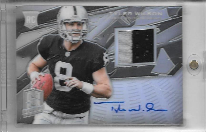 Tyler Wilson, Signature RC, 2015 Panini NFL Spectra Football