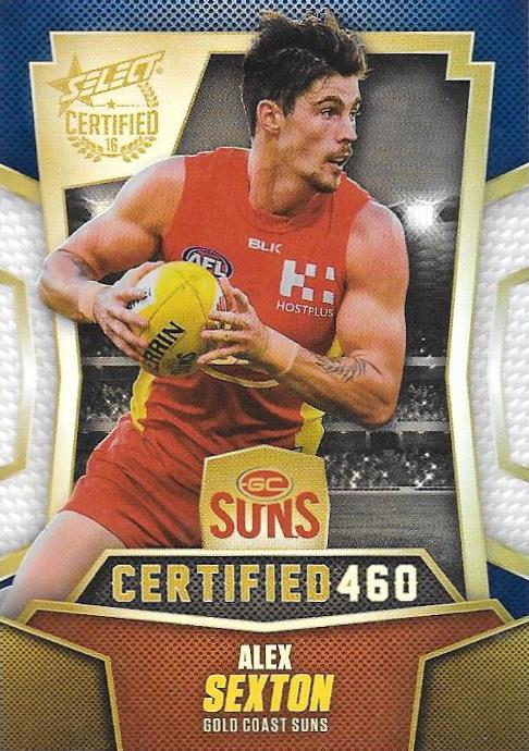 Alex Sexton, Certified 460, 2016 Select AFL Certified
