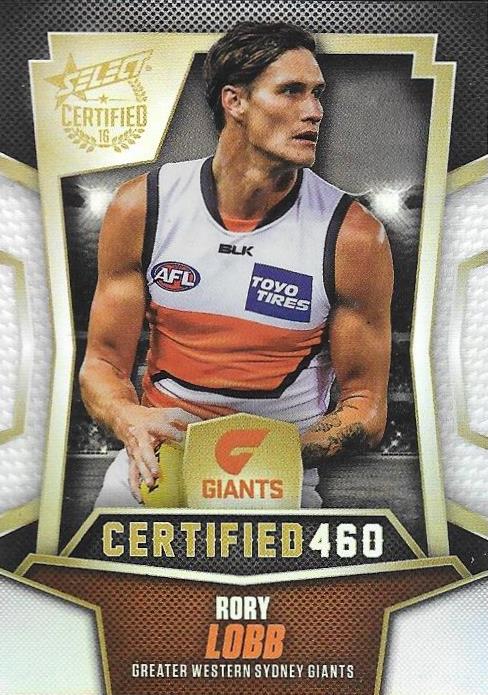 Rory Lobb, Certified 460, 2016 Select AFL Certified