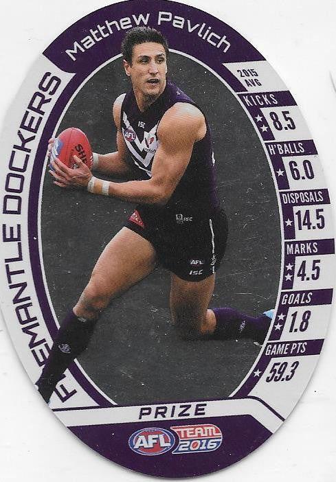 Matthew Pavlich, Prize Card, 2016 Teamcoach AFL