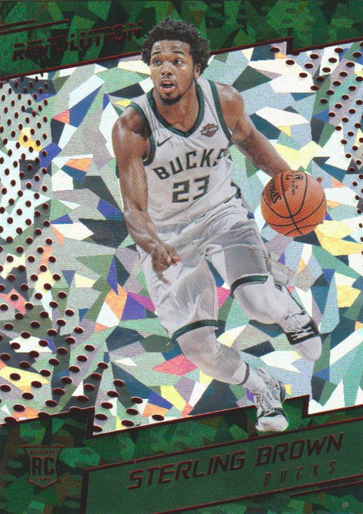 Sterling Brown RC, Chinese New Year Cracked Ice, 2017-18 Panini Revolution Basketball
