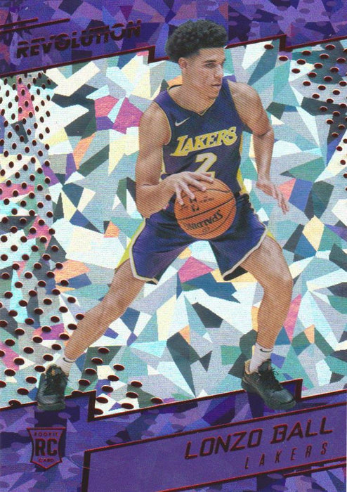 Lonzo Ball RC, Chinese New Year Cracked Ice, 2017-18 Panini Revolution Basketball