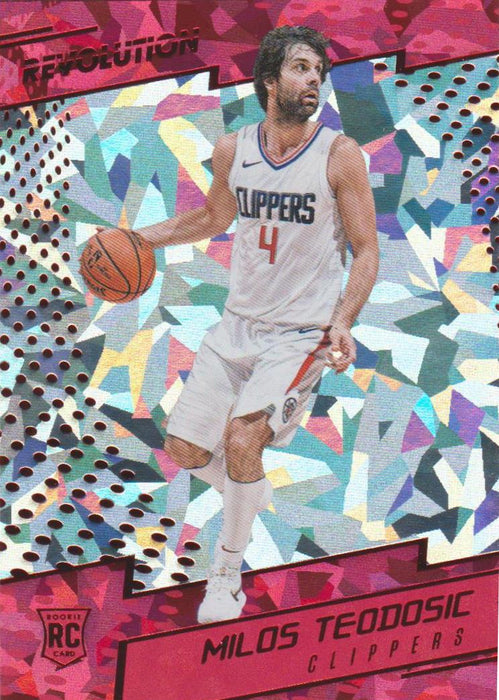 Milos Teodosic RC, Chinese New Year Cracked Ice, 2017-18 Panini Revolution Basketball