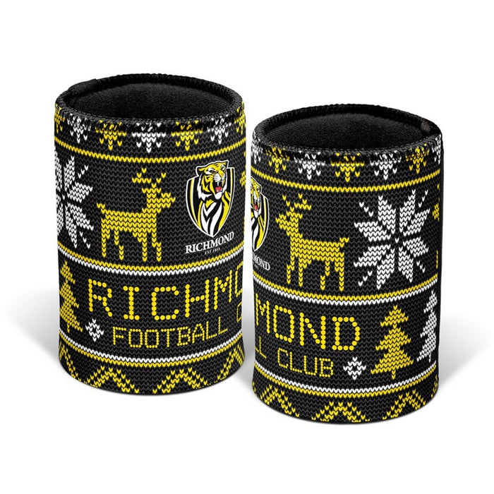 Richmond Tigers Ugly Christmas Can Cooler