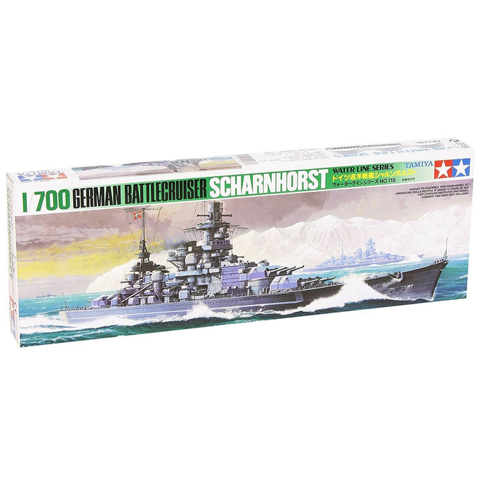 TAMIYA German Battlecruiser SCHARNHORST, 1:700 Scale Model Kit — Ja Ja ...