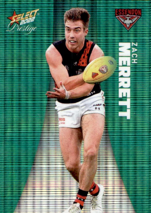 Zach Merrett, #24/60, Green Parallel, 2022 Select AFL Prestige