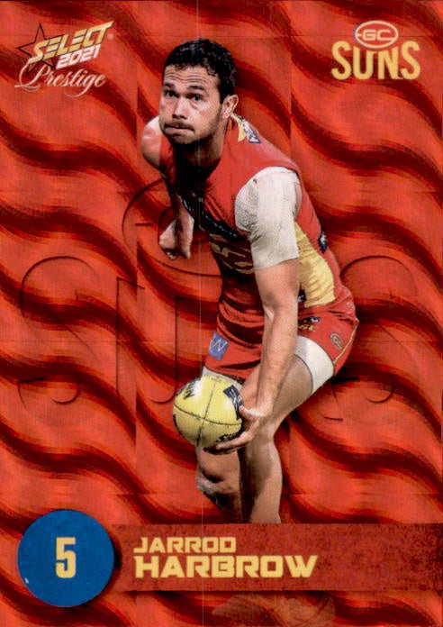 Jarrod Harbrow, Red Parallel, 2021 Select AFL Prestige