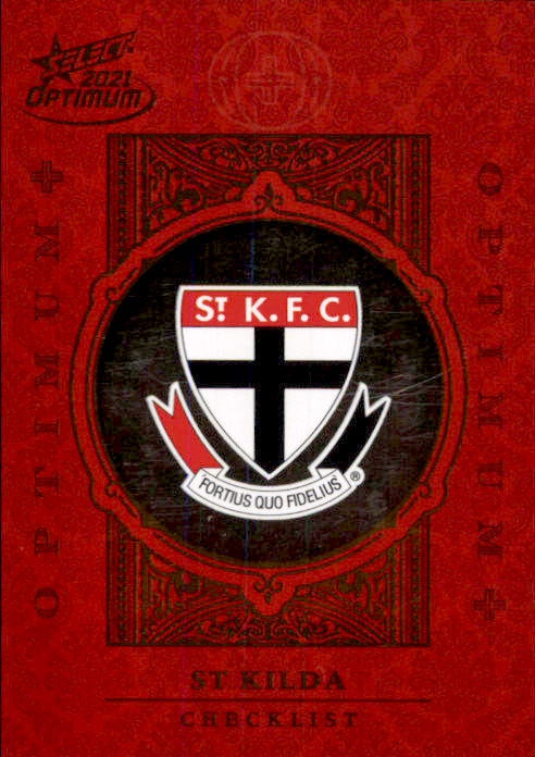 St Kilda Saints Checklist, Optimum + Plus, 2021 Select AFL Optimum