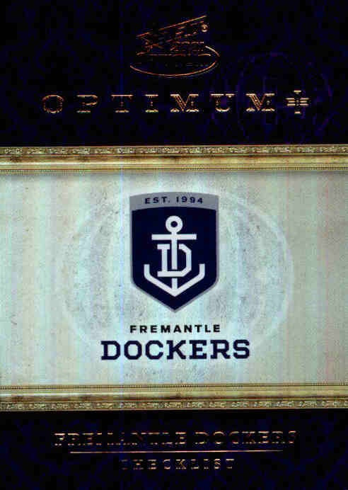 Fremantle Dockers Checklist, Optimum + Plus Parallel, 2021 Select AFL Optimum