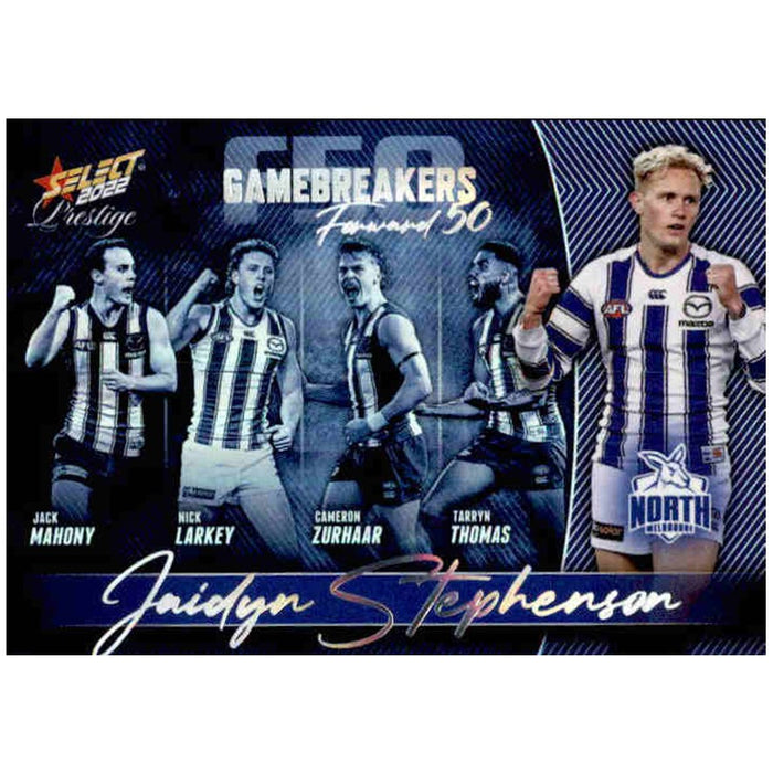 Jaidyn Stephenson, Gamebreakers Parallel, 2022 Select AFL Prestige