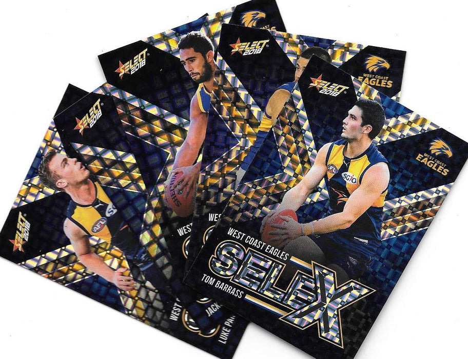 Westcoast Eagles, Selex Team set, 2018 Select AFL Footy Stars