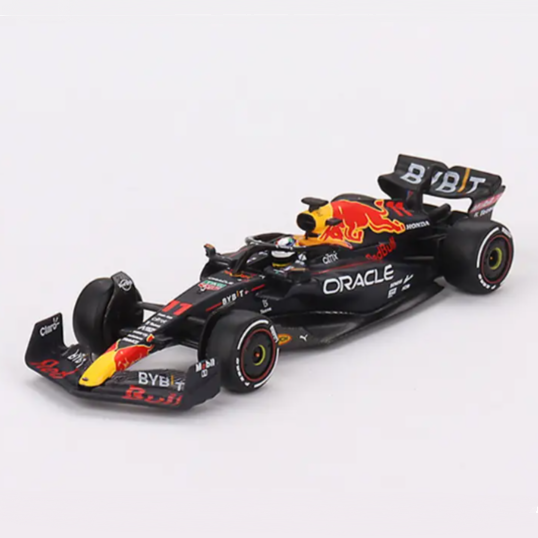 Mini GT, Oracle Red Bull Racing RB18 #11 Sergio Pérez 2022 Abu Dhabi Grand Prix 3rd Place - 1:64 Scale Diecast Model Car