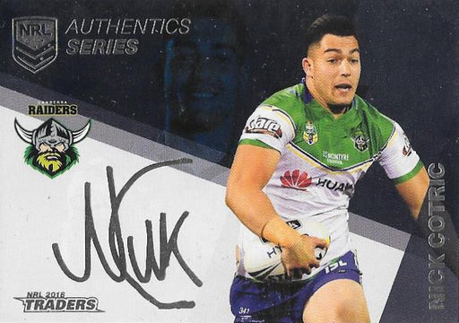 Nick Cotric, NRL Authentics Series Silver, 2018 ESP Traders NRL