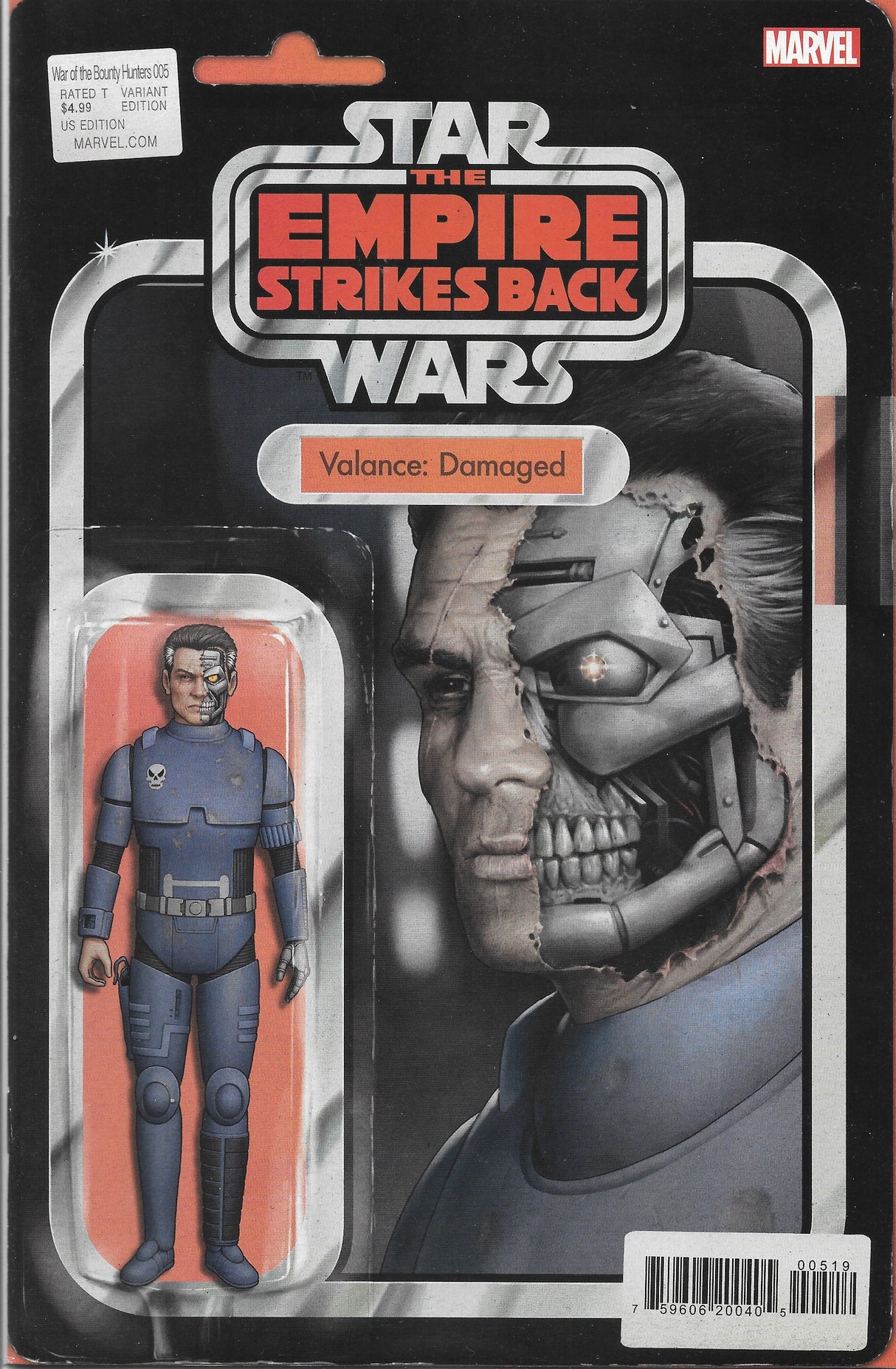 Star Wars, War of the Bounty Hunters #5 Comic Carded Valance Damaged  Variant