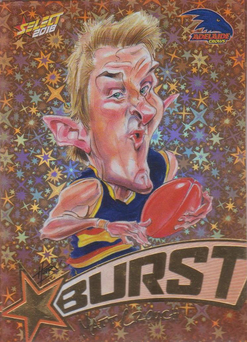 Matt Crouch, Starburst Orange Caricatures, 2018 Select AFL Footy Stars