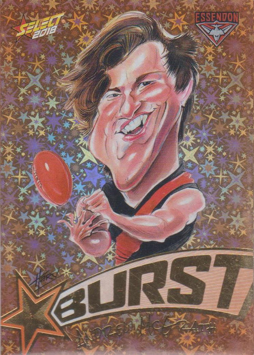 Andrew McGrath, Starburst Orange Caricatures, 2018 Select AFL Footy Stars