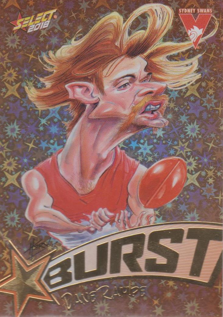 2018 AFL Select Footy Stars Orange Starburst Caricature Card - Single Trading Card (You Pick)
