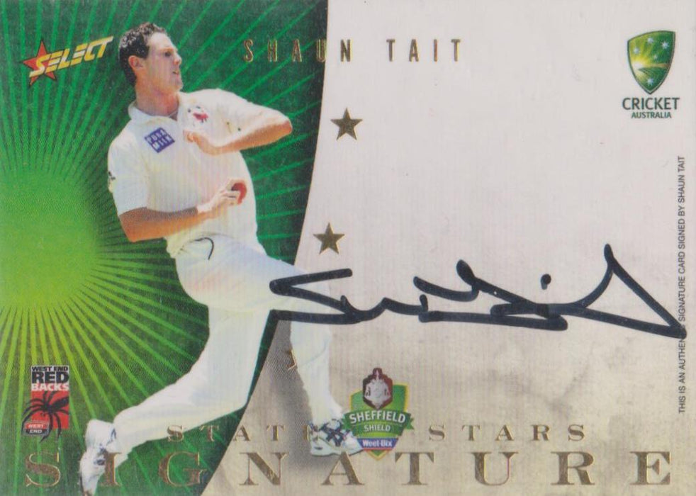 Shaun Tait, State Stars Signature, 2008-09 Select Cricket