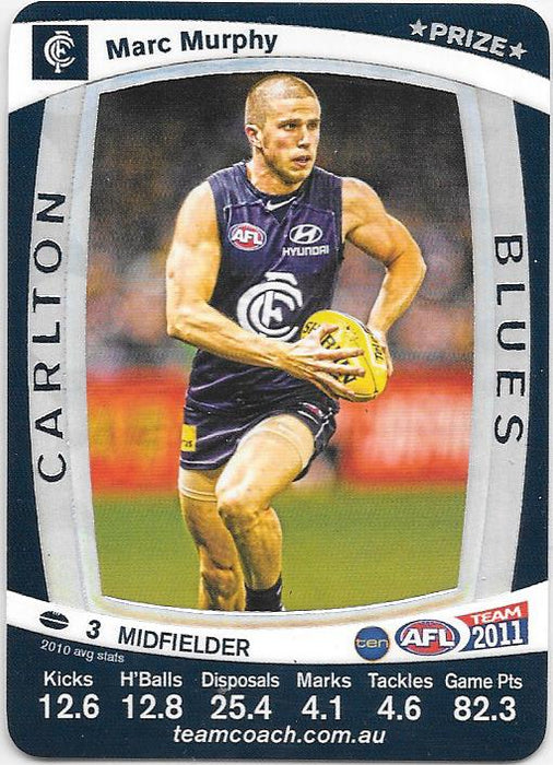 Marc Murphy, Prize card, 2011 Teamcoach AFL