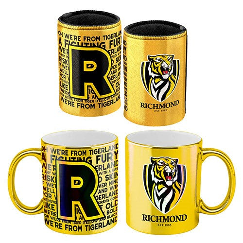 Richmond Tigers Metallic Can Cooler & Mug Pack