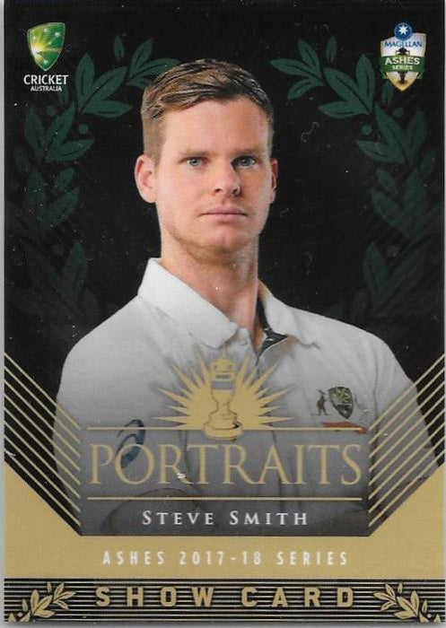 Steve Smith, Portraits Show card, 2017-18 Tap'n'play CA BBL 07 Cricket