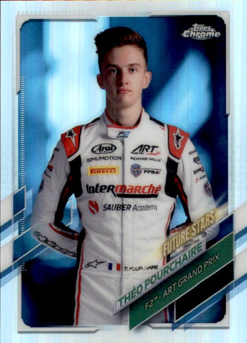 Theo Pourchaire, #78, Silver Refractor, 2021 Topps Chrome Formula 1 Racing