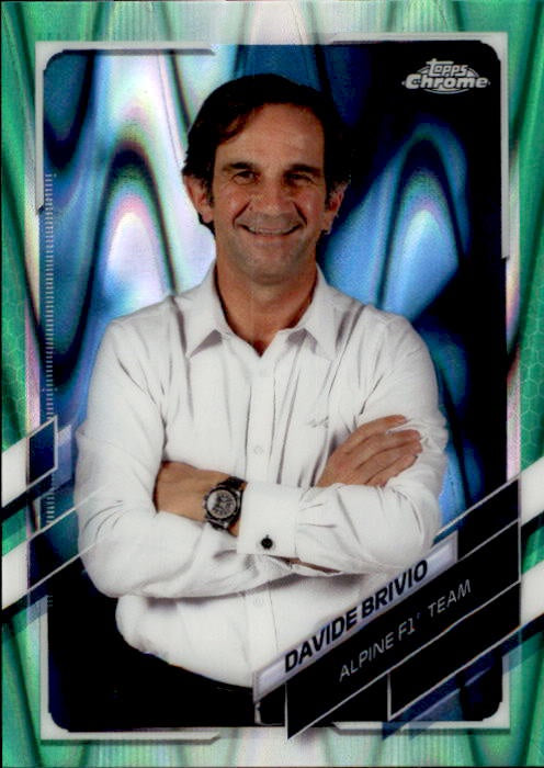 Davide Brivio, #82, Green Ray Wave Refractor, 2021 Topps Chrome Formula 1 Racing