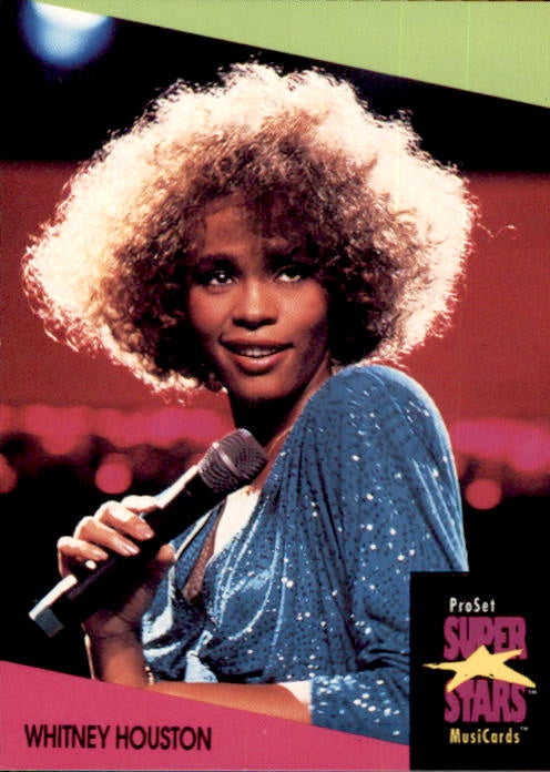 Whitney Houston, #60, 1991 Pro Set Super Stars MusiCards